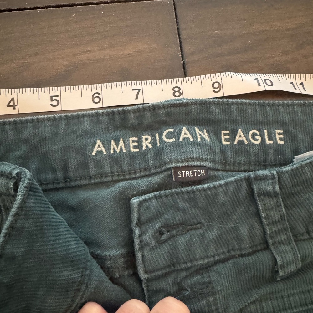 American Eagle Outfitters Olive Flare Pants - Picture 5 of 9